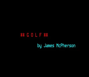 Golf (1984)(Micro User)[GOLF] screen shot title